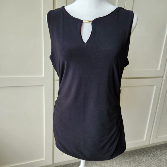 Reversible White House Black Market Shell Tank Sleeveless Shirt Black Medium - Picture 6 of 16